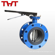 ptfe lined double flange three-way butterfly valve